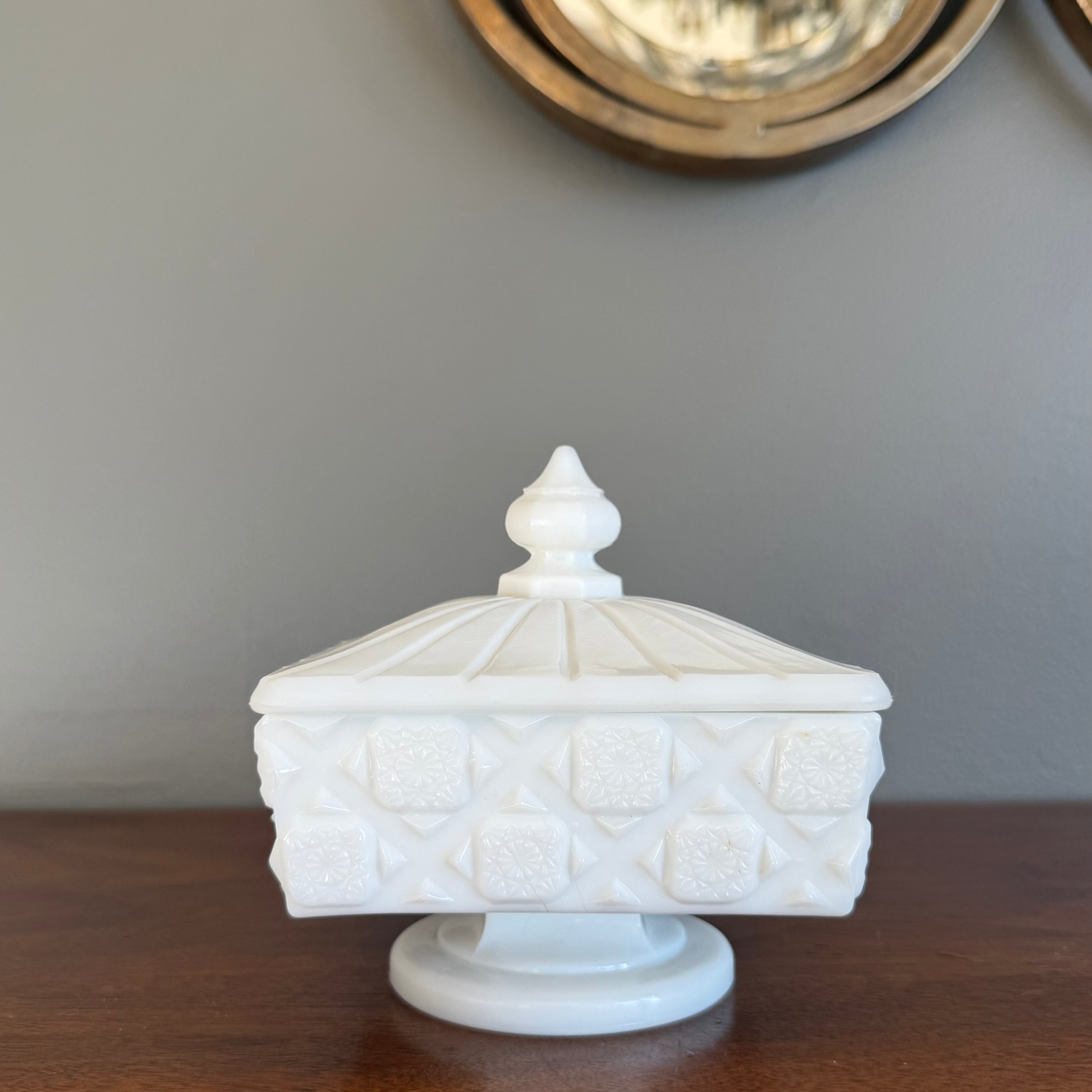 Milk Glass Candy Dish