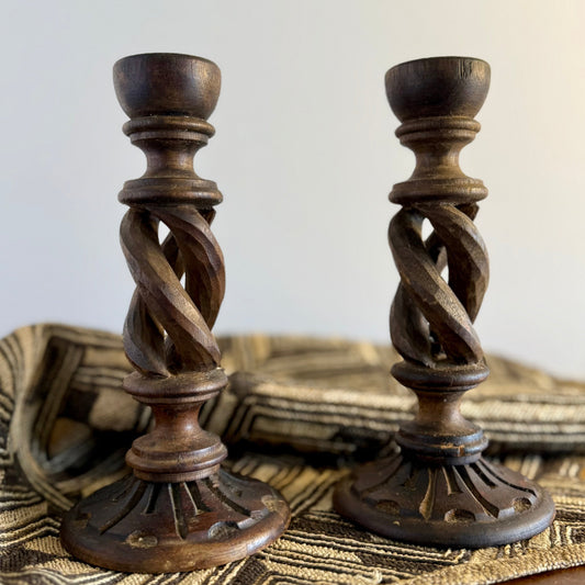 Barley Twist Candle Holders