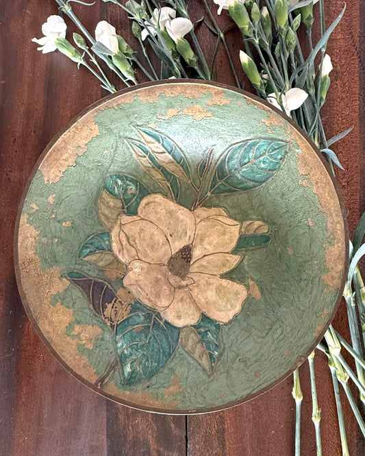 Magnolia Brass Plate