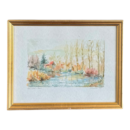 French Countryside Watercolor