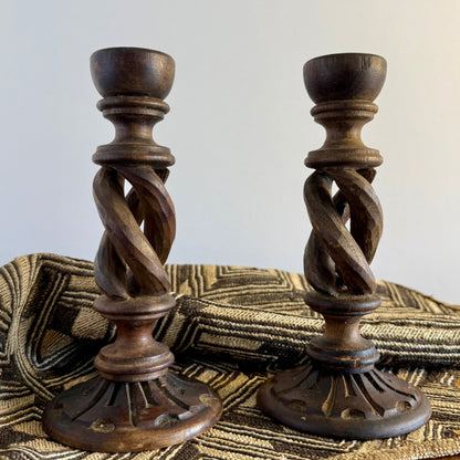 Barley Twist Candle Holders