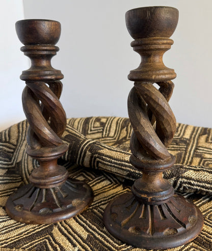 Barley Twist Candle Holders