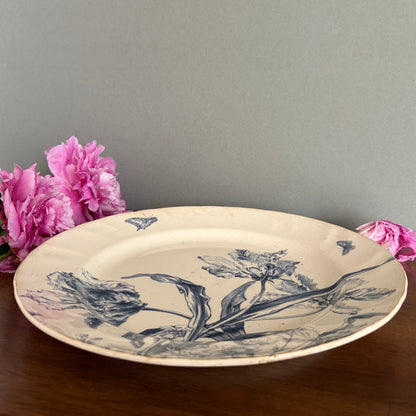 Blue Tulip Serving Plate