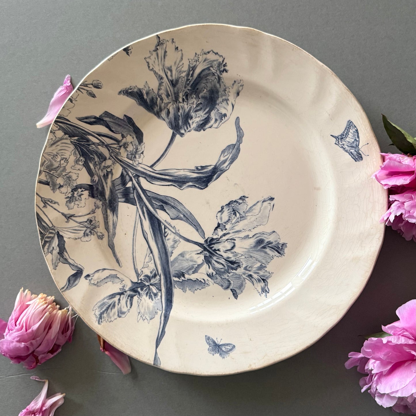 Blue Tulip Serving Plate