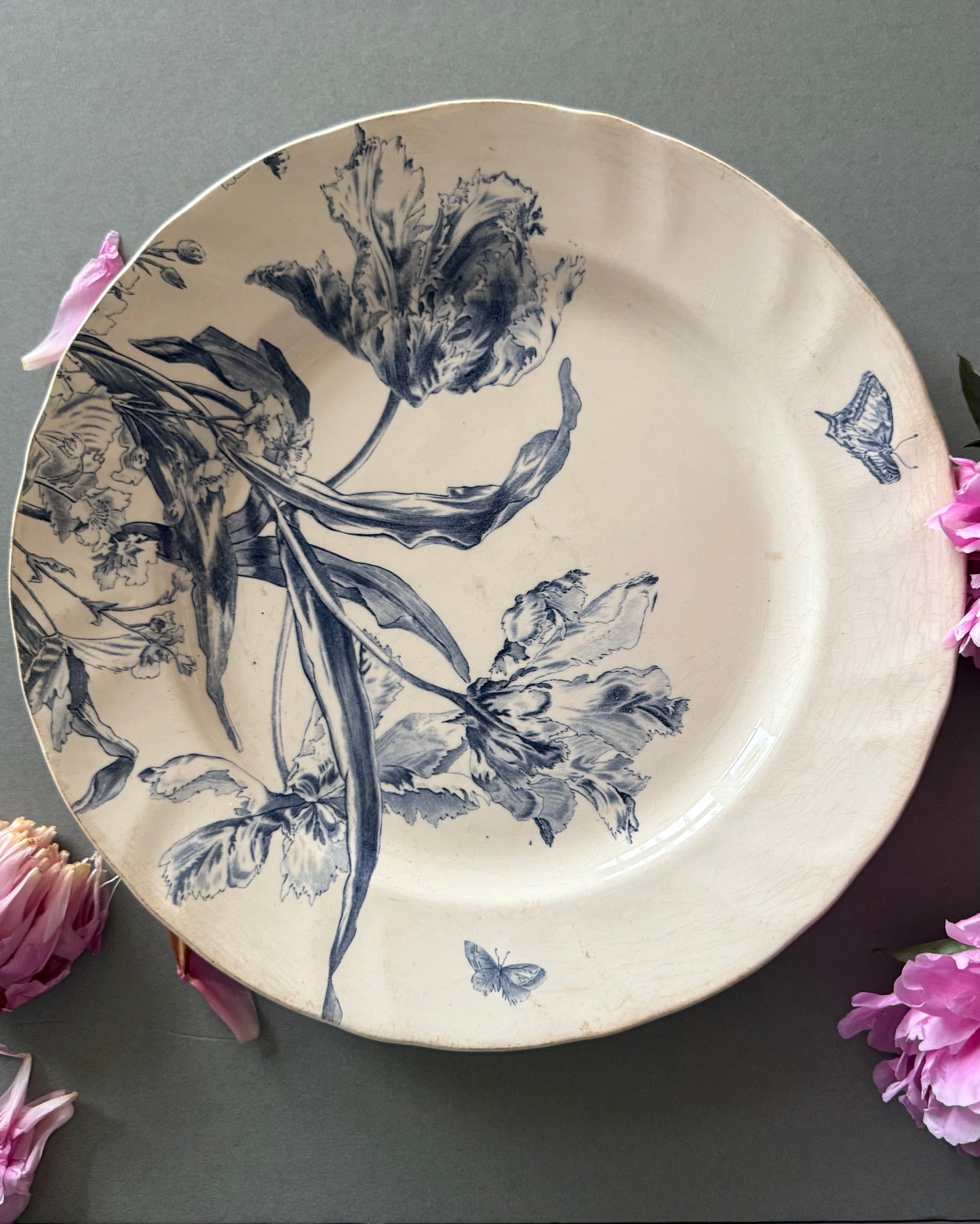 Blue Tulip Serving Plate