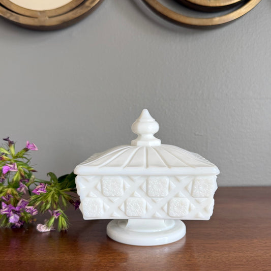 Milk Glass Candy Dish