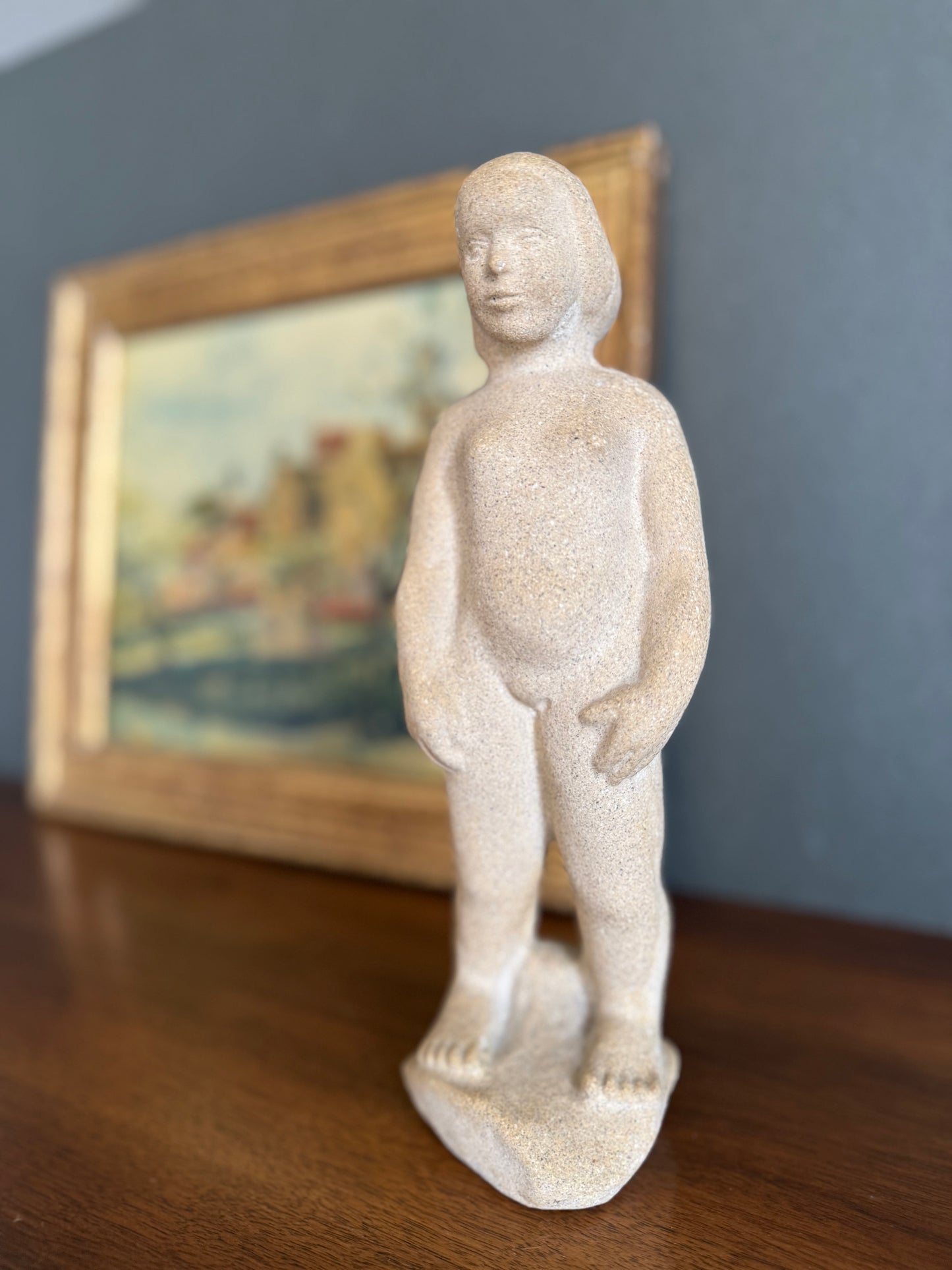 Stone Girl Figurine