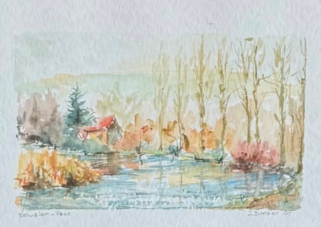 French Countryside Watercolor